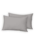 Plain Grey 2x Pillowcases – Polycotton