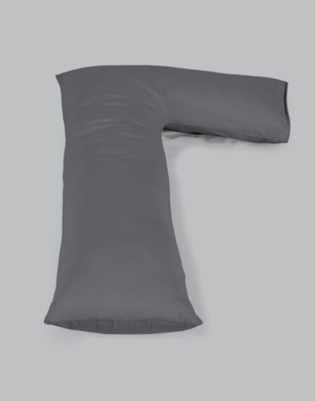 Grey L Shaped Pillow & Pillowcase / Cover