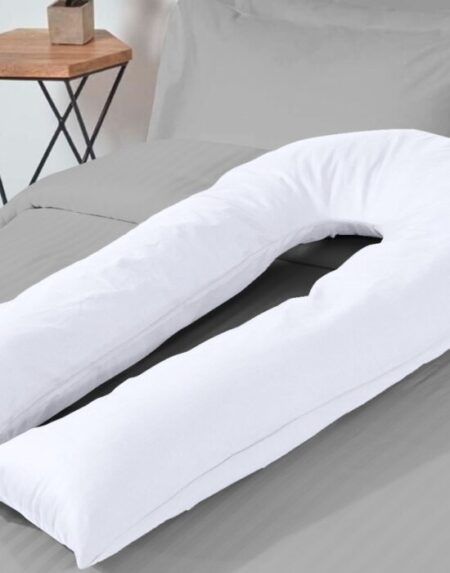 White U Shaped Pregnancy Pillow & Pillowscase / Cover