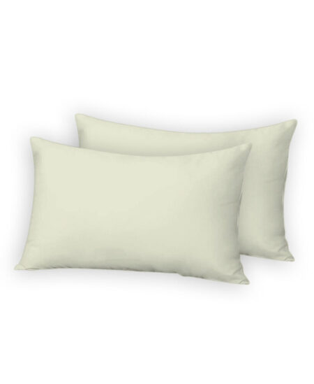 Plain Cream 2x Pillowcases - Polycotton